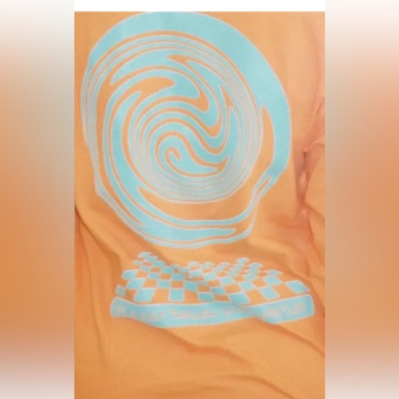 Lisa Says Gah X Yowie Long Sleeve Twisted Vision T-Shirt Size Small Orange NEW - Picture 2 of 2